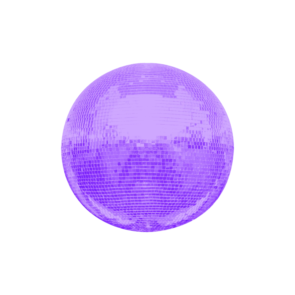Lila Discokugel