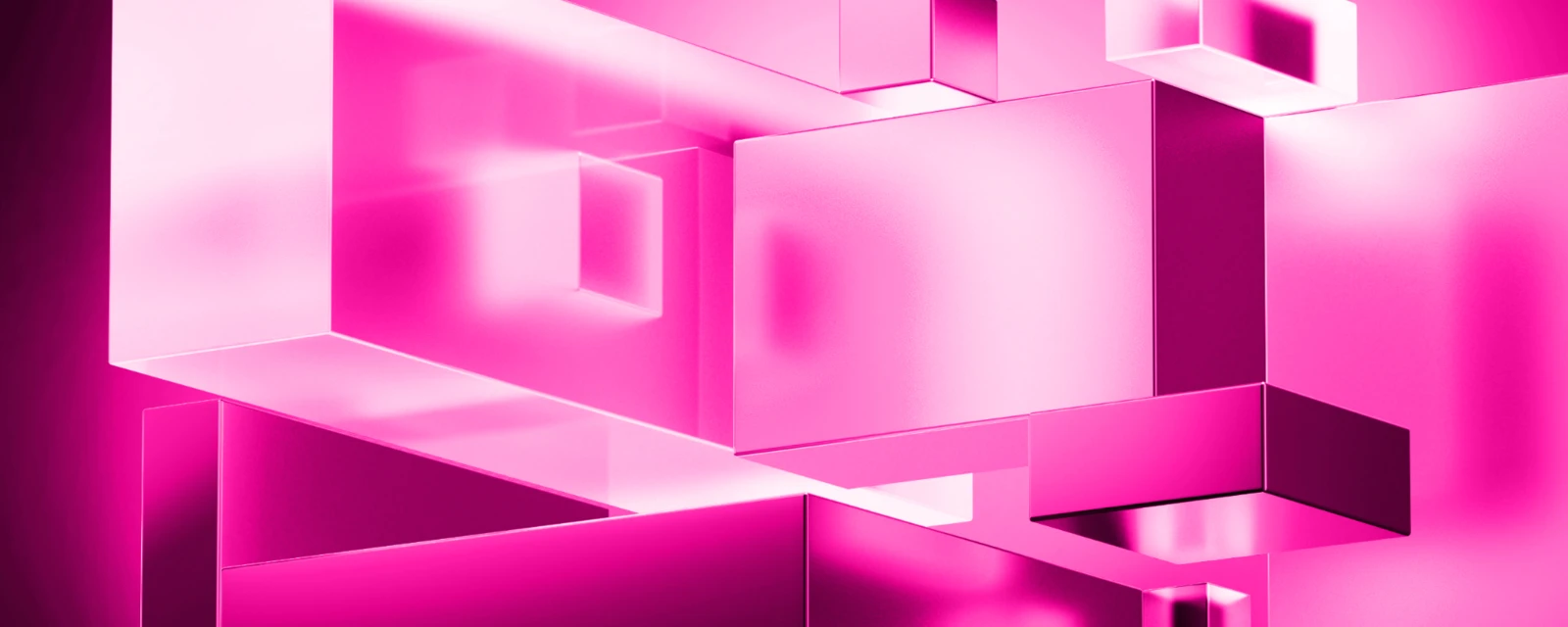 Kubistische Formen in Pinktönen