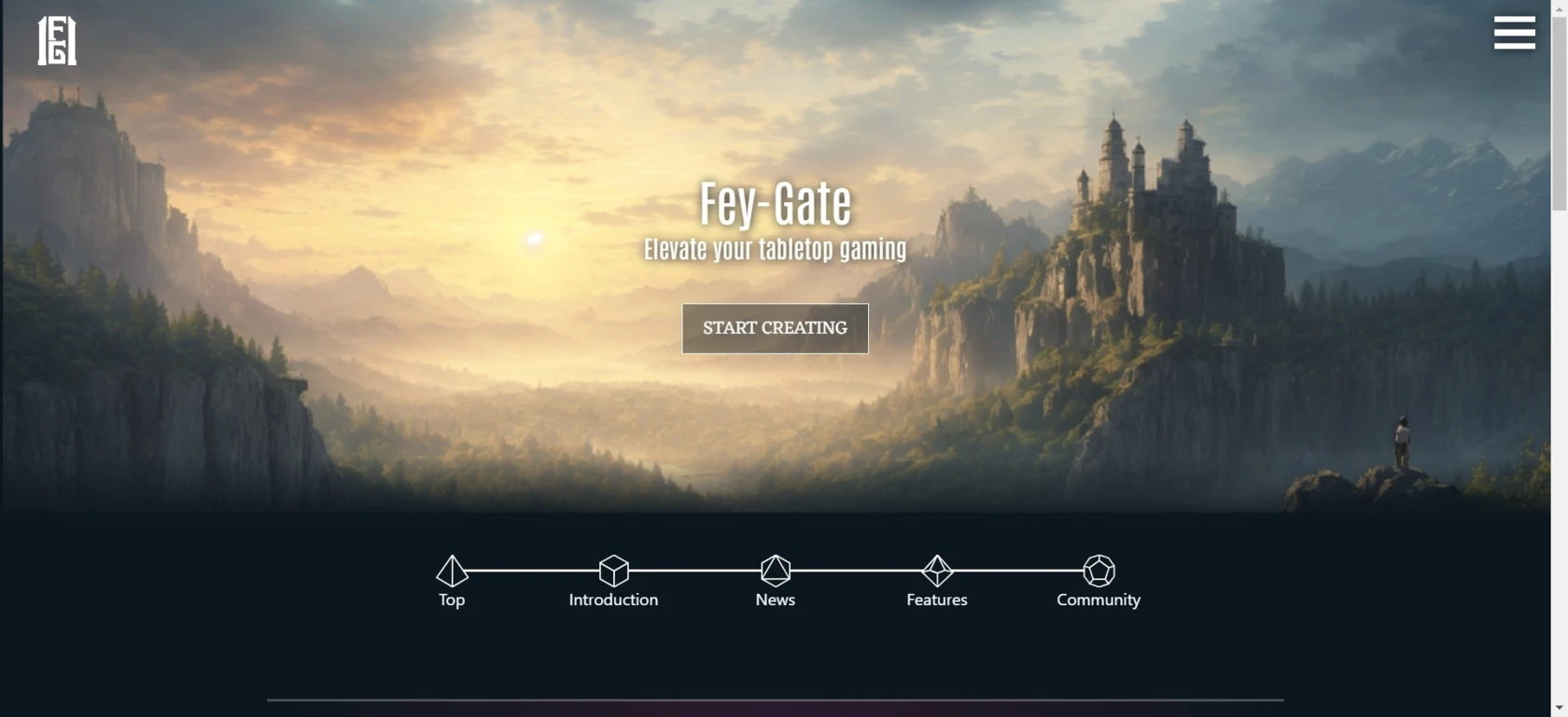 Screenshot von der D&D Seite fey-gate.com
