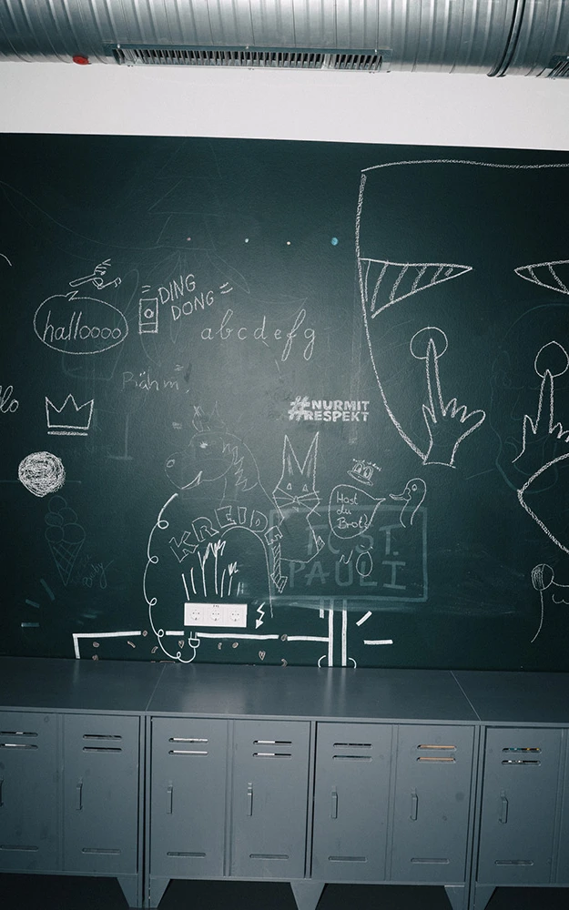 Tafel mit Doodles im format h Office