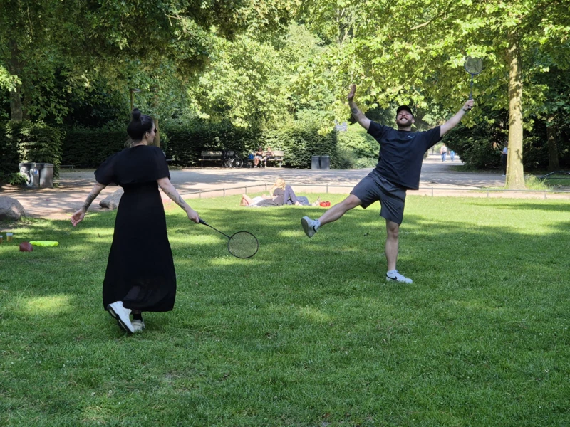 Mitarbeiter von format h beim Sommerfest 2025 im Stadtpark Hamburg