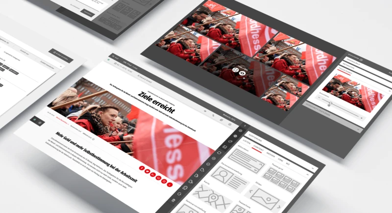 Making of Design der Website-Bereiche